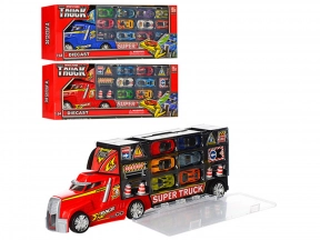 Ігровий набір Трейлер - автовоз з машинками (1:64), 2 кольори, SQ80506-AF-SQ80512-F