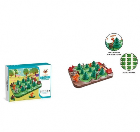Настільна логічна гра - головоломка "Перегони динозаврів"