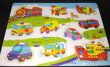 Деревянная рамка - вкладыш Транспорт