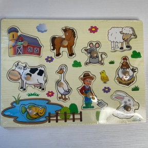 УЦЕНКА!!! Деревянная рамка - вкладыш Домашние животные