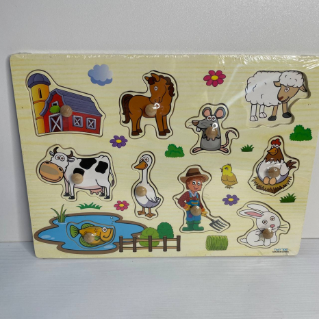 УЦІНКА! Дерев'яна рамка - вкладиш Домашні тварини