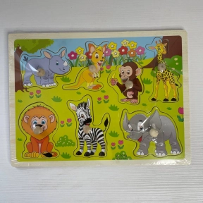 УЦЕНКА!!! Деревянная рамка - вкладыш Животные