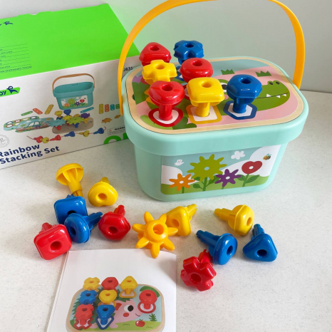 Розвиваючий багатофункціональний набір-бокс з  мозаїкою-конструктор, шнурівкою, шестернями Tookytoy(TJ631)