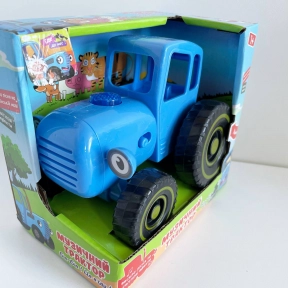 Музыкальная каталка Синий трактор со звуковыми и световыми эффектами (укр.язык) TK 11203