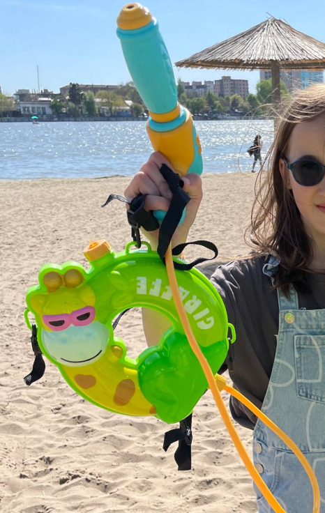 Водний пістолет з балоном помповий механізм, лямки регульованої довжини, TK-52021