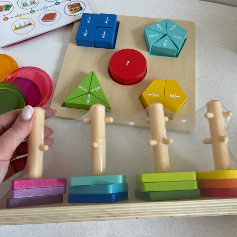 Деревянный подарочный набор для развития от 1 года, пазлы, пирамидка, изучение цветов форм TK754.