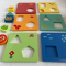 Деревянный подарочный набор для развития от 1 года, пазлы, пирамидка, изучение цветов форм TK754.