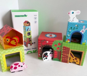 Ігровий розвиваючий набір кубики Ферма тварини, Tookytoy TKF053