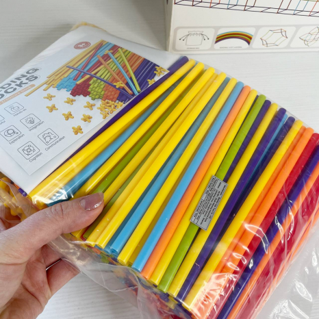 Конструктор будівництво із соломинок, конструювання з трубочок, 360шт, TP114-C