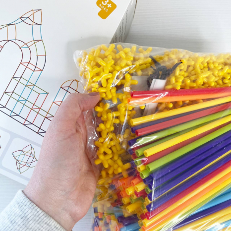 Конструктор будівництво із соломинок, конструювання з трубочок, 360шт, TP114-C