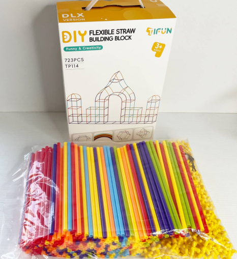 Конструктор будівництво із соломинок, конструювання з трубочок, 360шт, TP114-C