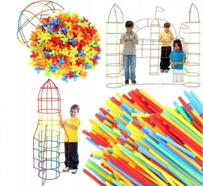 Конструктор будівництво із соломинок, конструювання з трубочок, 360шт, TP114-C