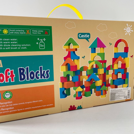 Конструктор містечко 124 деталей, м'які фомові блоки, U 8903