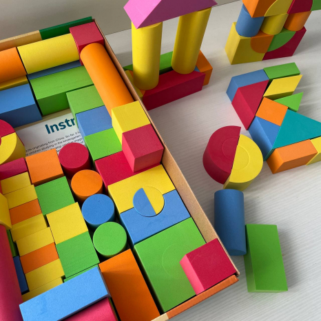 Конструктор містечко 124 деталей, м'які фомові блоки, U 8903