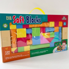 Конструктор містечко 124 деталей, м'які фомові блоки, U 8903