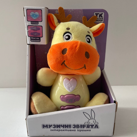 М'яке брязкальце з українсько. озвучкою, підсвічування, 3 пісні, 3 колискові