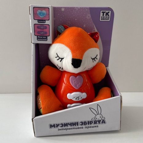 М'яке брязкальце з українсько. озвучкою, підсвічування, 3 пісні, 3 колискові