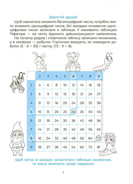 Зошит із завданнями. Веселий тренажер. Вивчаю таблицю множення. Основа