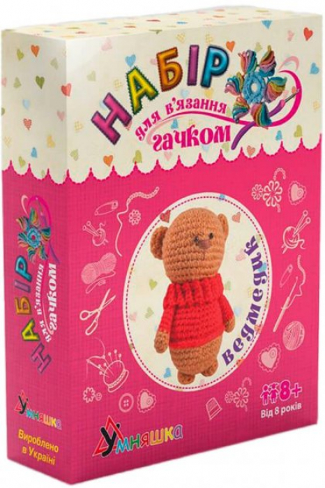 Набір для творчості В'язання гачком "Ведмедик" ТМ Умняшка ВК-003