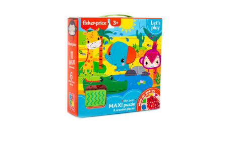 Пазли "Fisher Price. Maxi puzzle and wooden pieces" VT1100-01