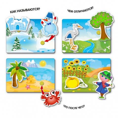 Гра "Пори року" з липучками від Vladi Toys. VT1302-23