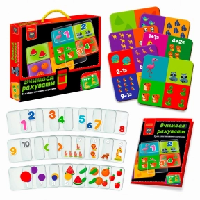 Настольная игра с пластиковыми карточками "Учимся считать" VT1302-29 Vladi Toys