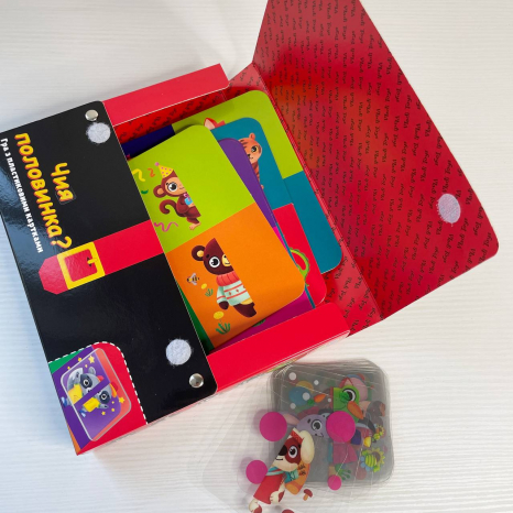 Настільна гра з пластиковими картками "Чия половинка?" VT1302-30 Vladi Toys