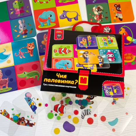 Настільна гра з пластиковими картками "Чия половинка?" VT1302-30 Vladi Toys