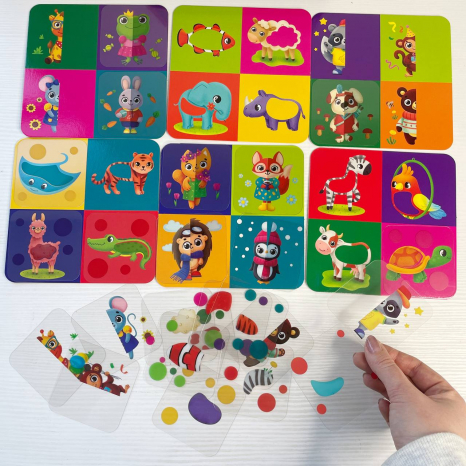 Настільна гра з пластиковими картками "Чия половинка?" VT1302-30 Vladi Toys