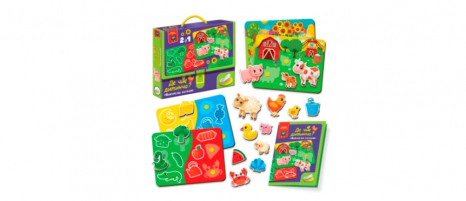 Гра з липучками "Де чиє дитинча. Вивчаємо кольори " VT 1310-05 Vladi Toys