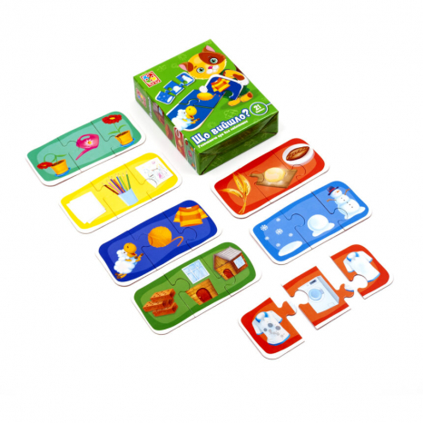 Гра розвиваюча пазл "Що вийшло?" VT1804-27 (укр) Vladi Toys