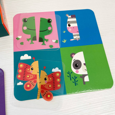 Настільна гра з пластиковими картками "Fisher Price. Картинки половинки" Vladi Toys. VT2100-09