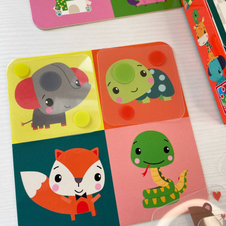 Настільна гра з пластиковими картками "Fisher Price. Картинки половинки" Vladi Toys. VT2100-09