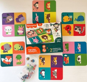 Настольная игра с пластиковыми карточками "Fisher Price. Картинки половинки" Vladi Toys. VT2100-09