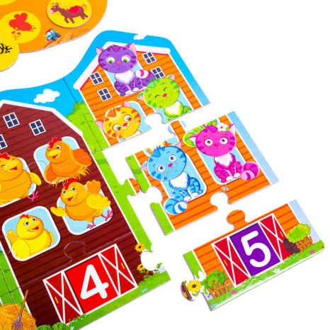 Великий розвиваючий набір 3в1 "Ферма" Vladi Toys. VT2901-03