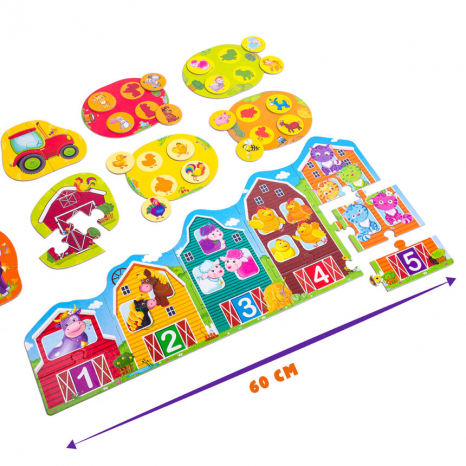 Великий розвиваючий набір 3в1 "Ферма" Vladi Toys. VT2901-03