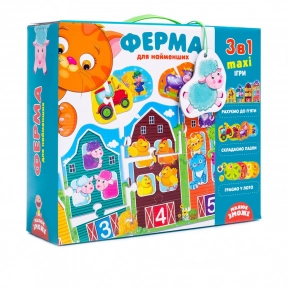 Большой развивающий набор 3в1 "Ферма" Vladi Toys. VT2901-03