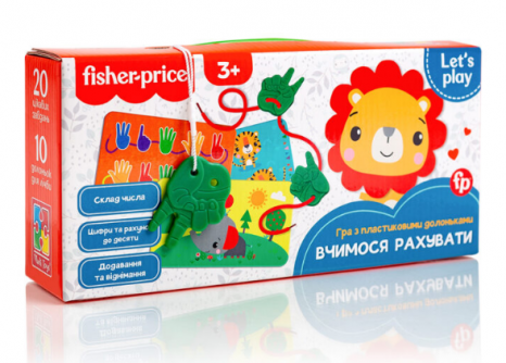 Гра з пластиковими долоньками "Fisher-Price. Вчимося рахувати" VT2905-25 Vladi Toys