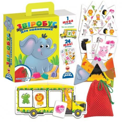 Игра с мешочком «Зверобус» для самых маленьких Vladi Toys