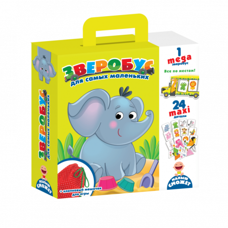 Игра с мешочком «Зверобус» для самых маленьких Vladi Toys