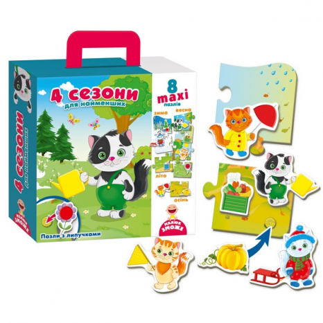 Пазли з липучками "4 сезони" Vladi Toys VT2907-04