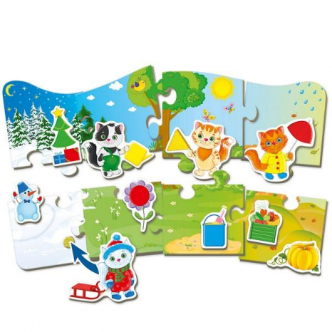 Пазли з липучками "4 сезони" Vladi Toys VT2907-04