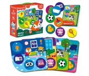 Настільна гра "Fisher Price. Лото. Мій день" коробці VT2910-02 (укр)