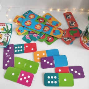 Настільна гра Fisher Price. Доміно двостороннє в тубусі VT2910-03 (укр)