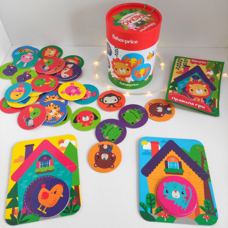 Настольная игра Fisher Price. Мемо в тубусе VT2910-04 (укр)