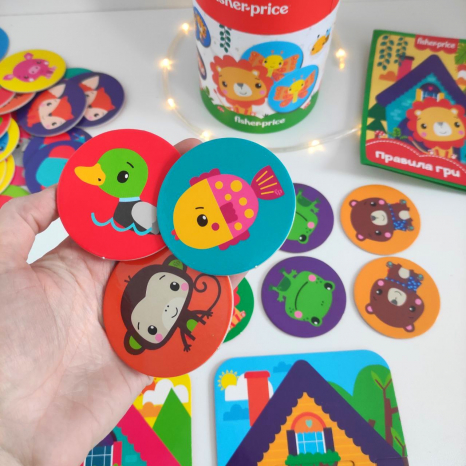 Настольная игра Fisher Price. Мемо в тубусе VT2910-04 (укр)