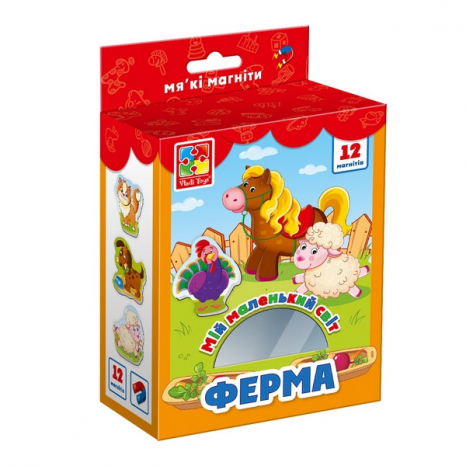 Набор мягких магнитов "Мой маленький мир. Ферма" (Домашние животные), VT3106-01
