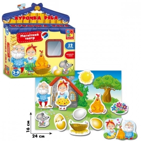 Настільна гра Магнітний театр. Курочка Ряба Vladi Toys (Владі) VT3206-27