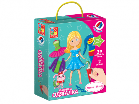 Магнитная одевалка (одежда) Меган и Полли VT3702-11 (укр) Vladi Toys