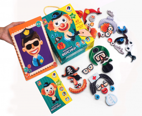 Магнітна гра "Фейсики" (укр) VladiToys VT3702-15